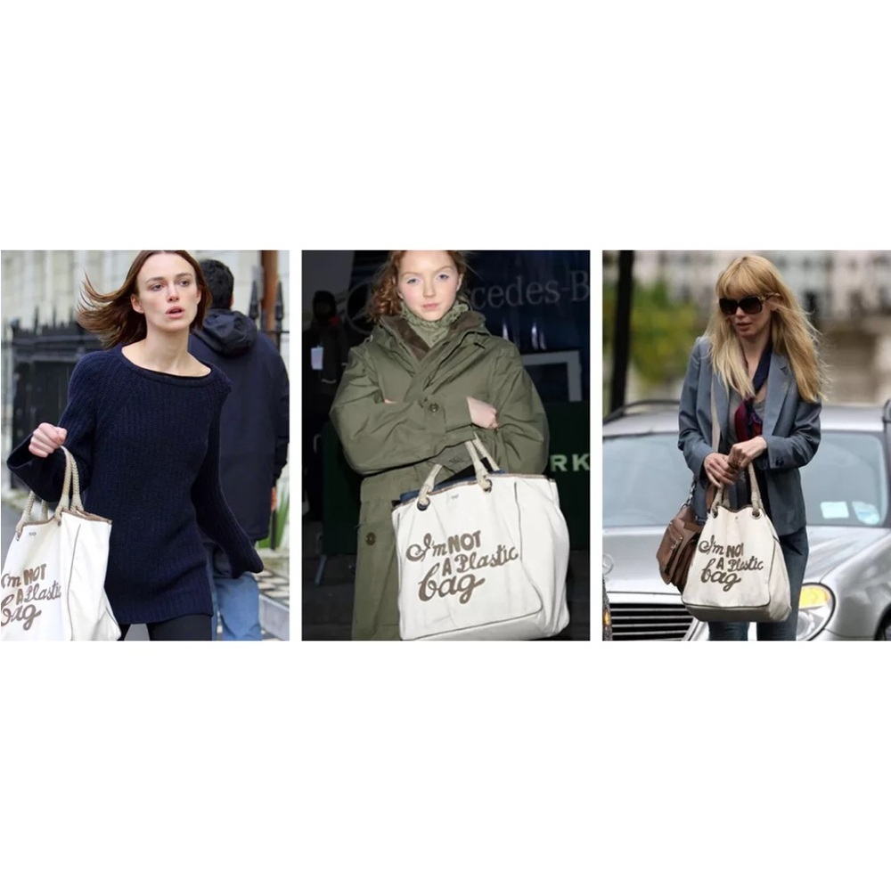 Anya Hindmarch vintage I’m not a plastic bag tote canvas - Picture 9 of 9